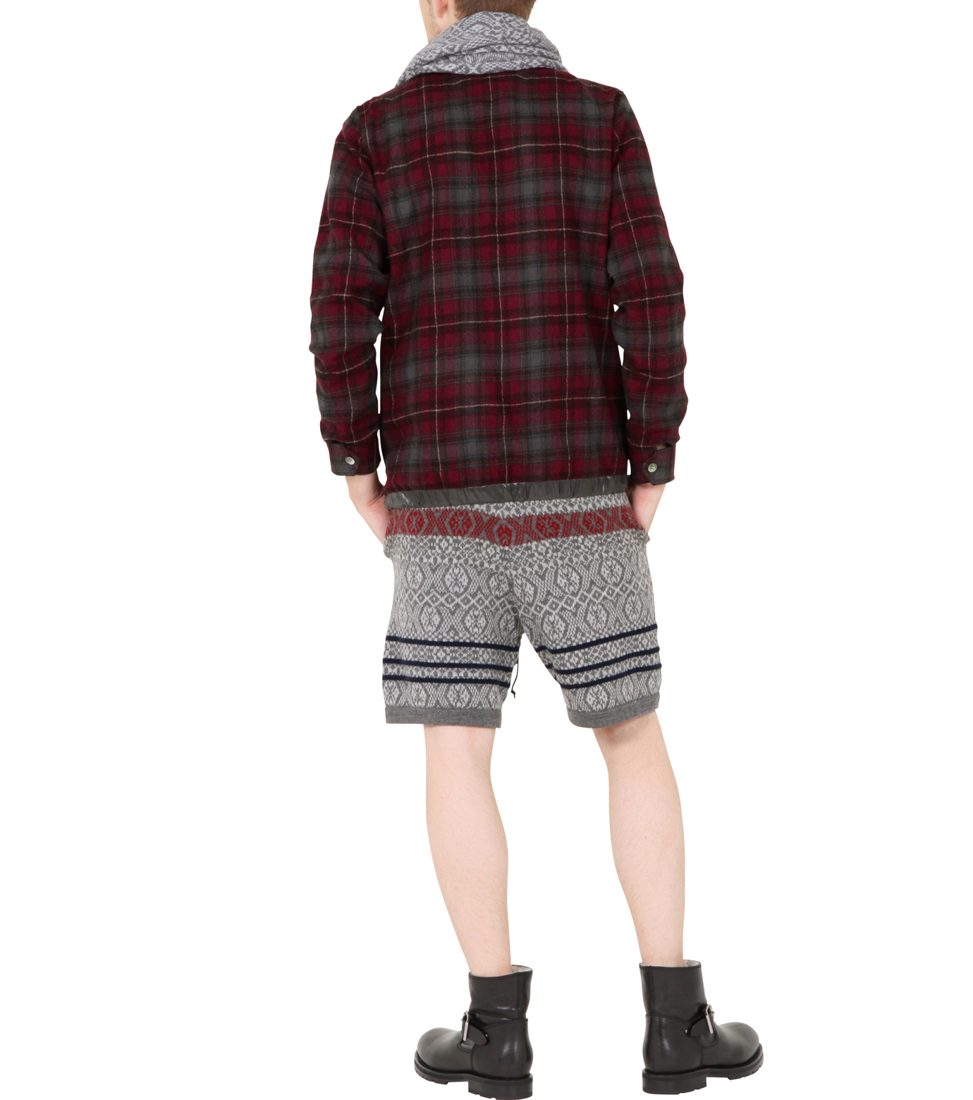 パンツ sacai knit shorts サカイ - sacai | Knit short pants-Gray-1の通販 | RESTIR リステア