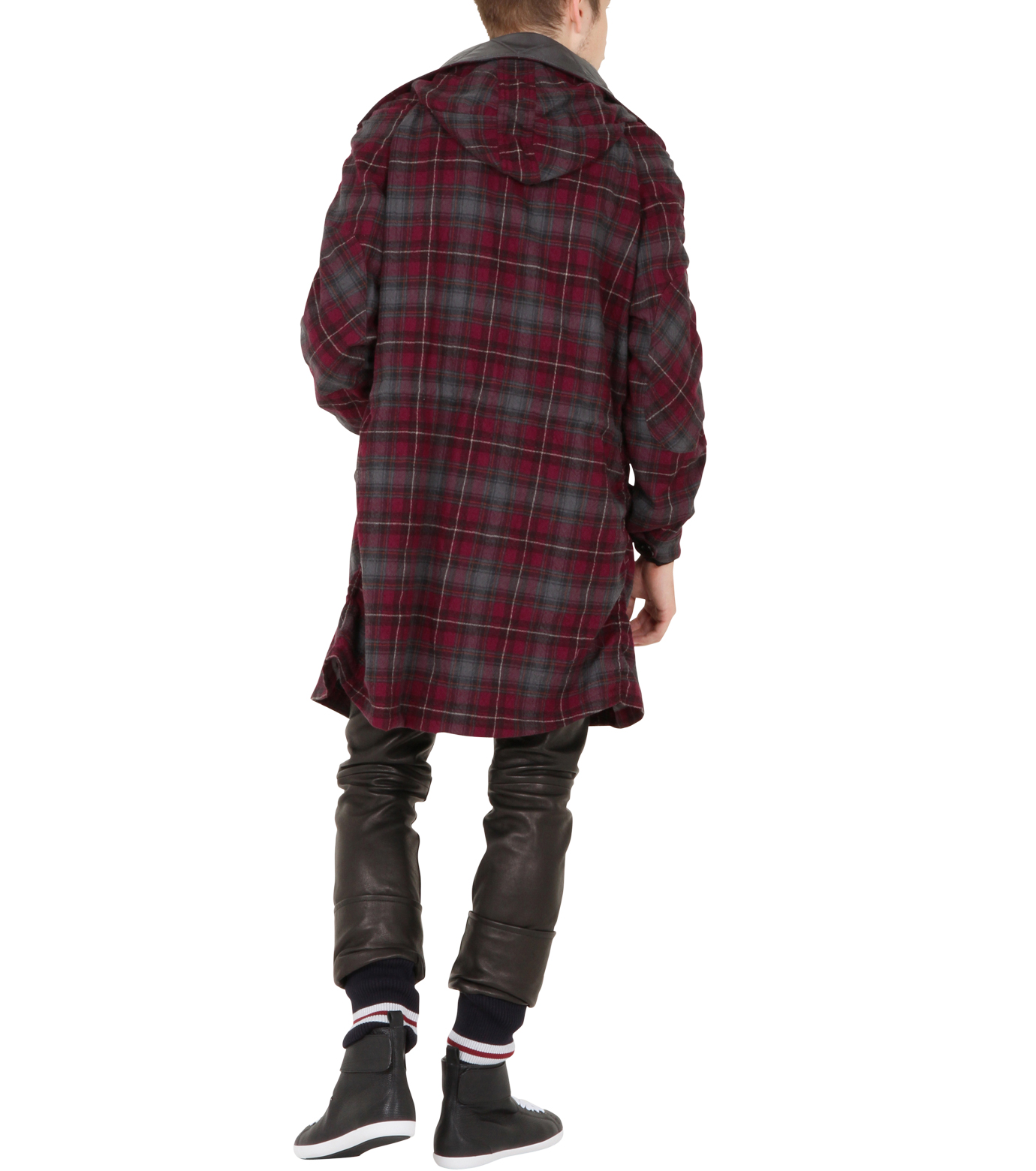 20aw sacai チェック フランネル 切り替え ベロア襟 コート サカイ サカイ - sacai | Check coat-Red-1の通販 | RESTIR リステア