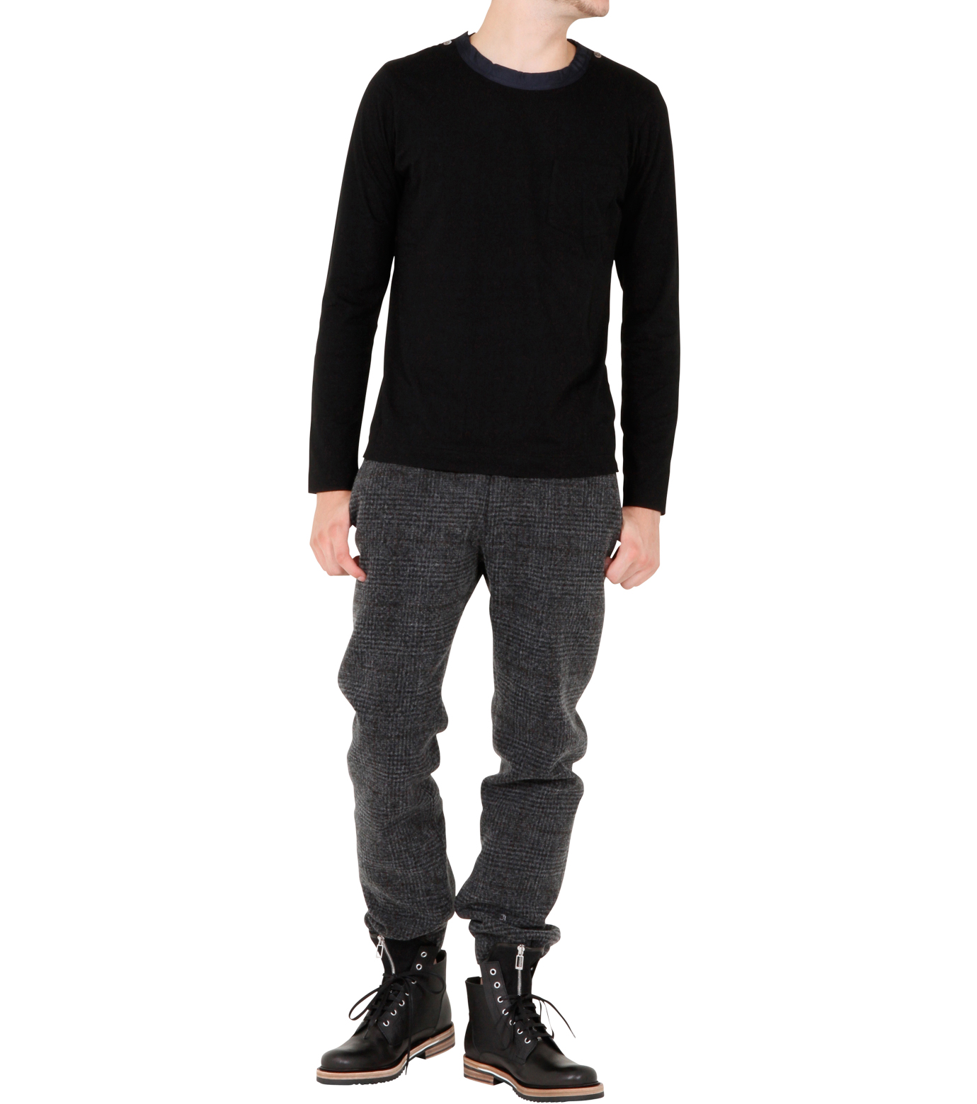 A17256 未使用 sacai チェック切替 フレアトップス 黒 A17256 未使用 sacai チェック切替 フレアトップス 黒 - メルカリ
