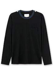 サカイ - sacai | Clue neck long sleeve-Black-1の通販