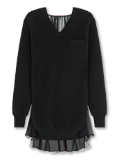 サカイ - sacai | Knit dress chiffon detail-Black-1の通販 | RESTIR 