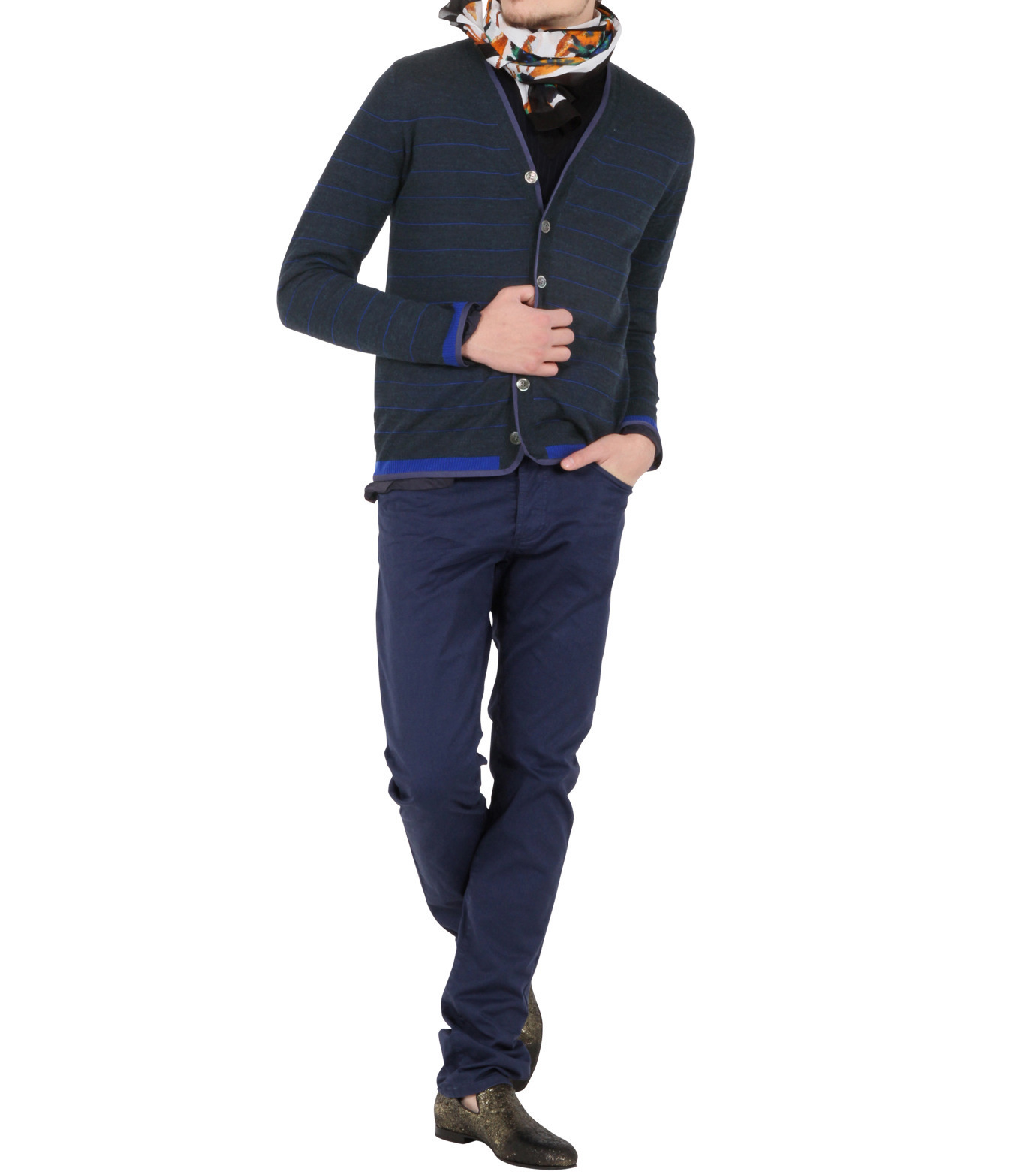 サカイ - sacai | Stripe cardigan-Navy-1の通販 | RESTIR リステア