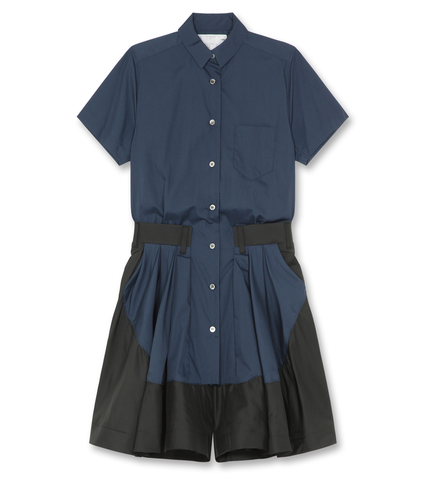 サカイ - sacai | Short Sleeve Shirt Dress-Navy-1の通販