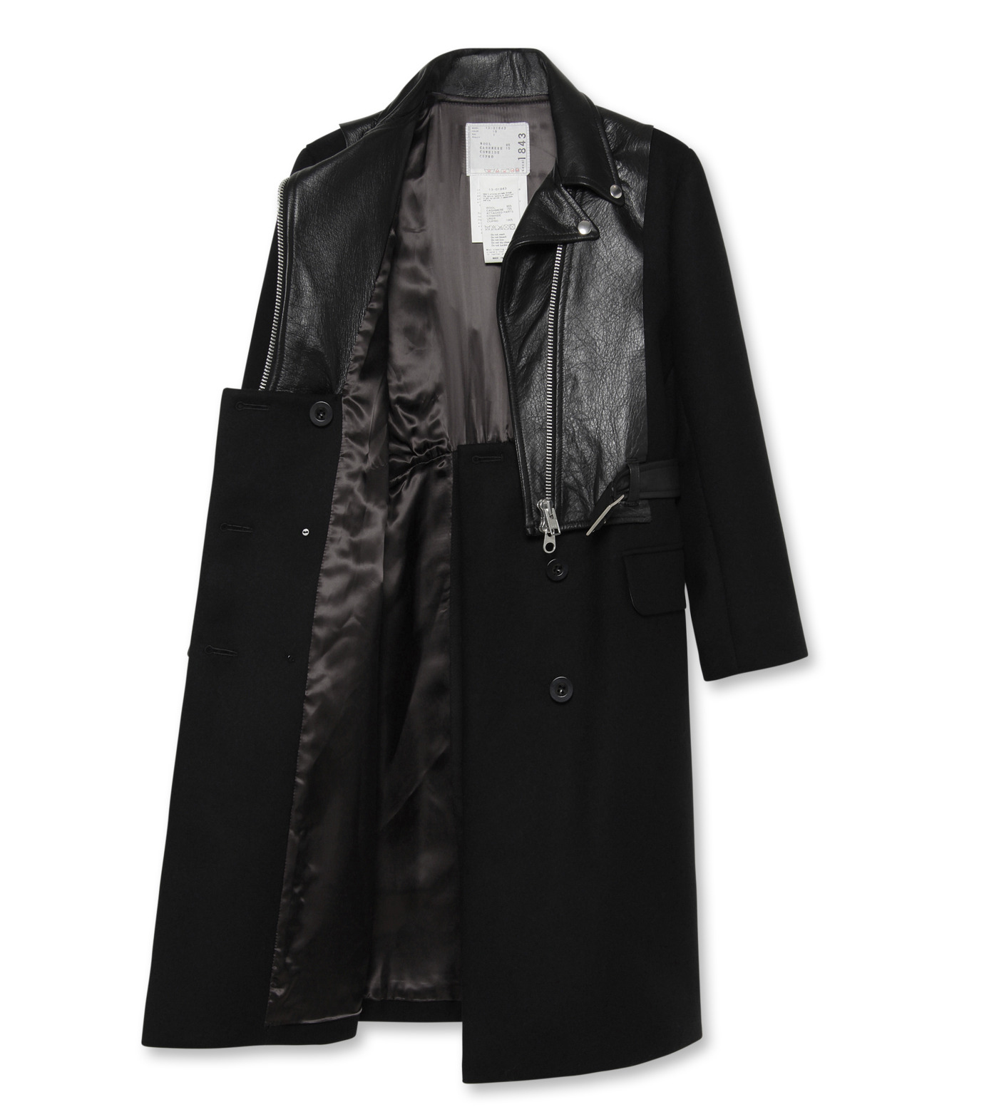 サカイ - sacai | Cowhide Biker Detail Coat-Black-1の通販 | RESTIR