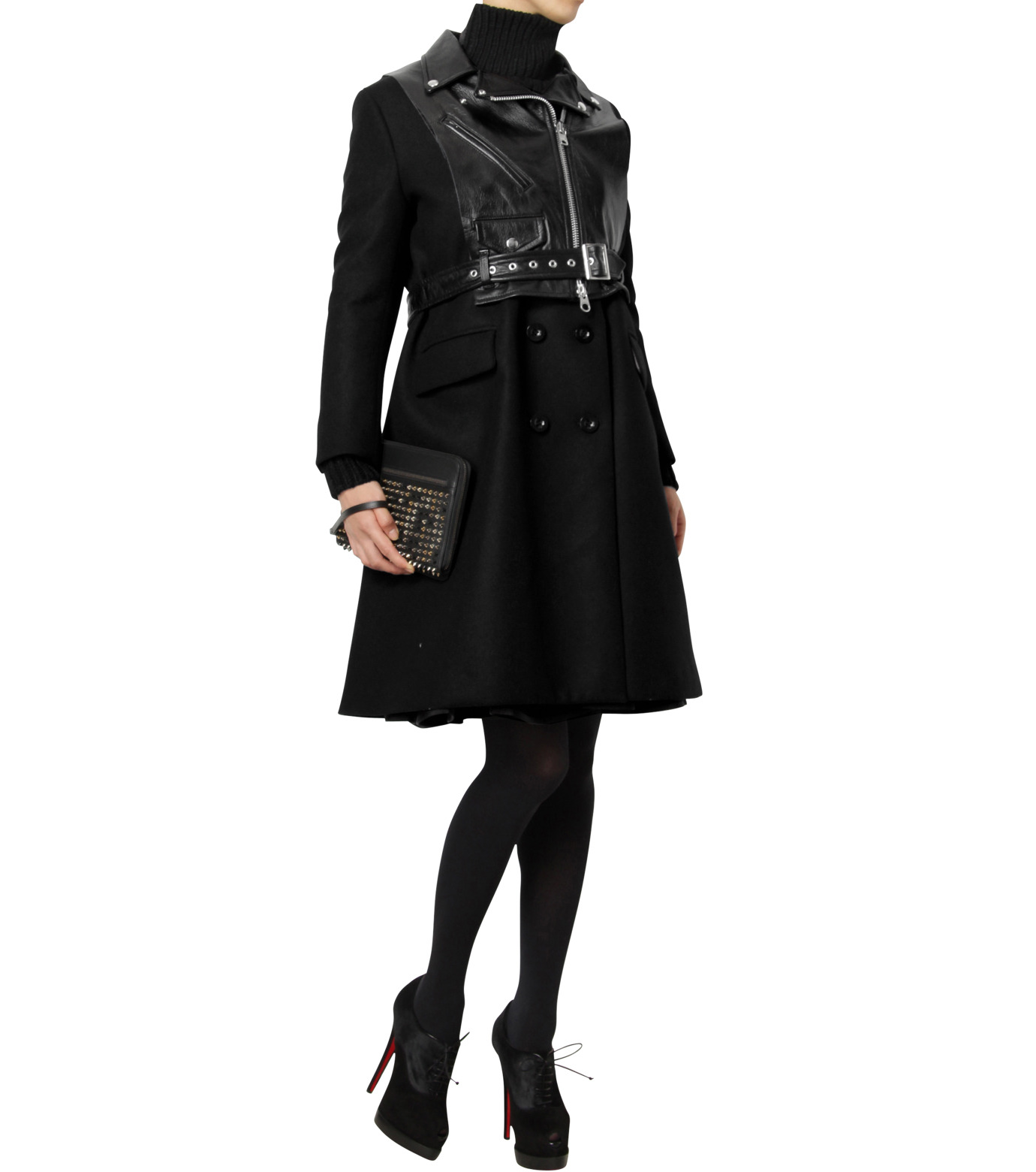 サカイ - sacai | Cowhide Biker Detail Coat-Black-1の通販 | RESTIR