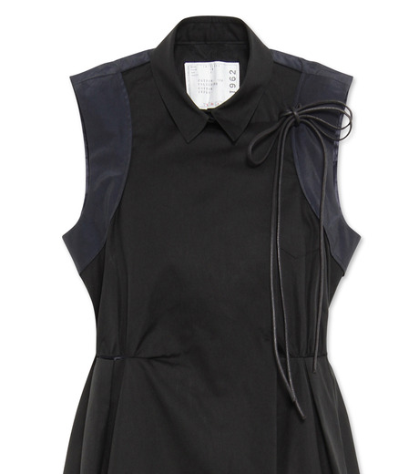 ★sacai★関税込♪日本未入荷♪ストライプス コットン ドレス 残り僅か!!【sacai】コットンニット×シャツ ドレス ワンピース