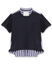 サカイ - sacai | T-Shirt w/Stripe Cotton-Navy-1の通販
