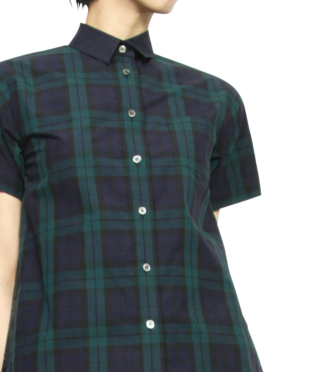 サカイ - sacai | SS Shirt Cutout Lace Back-Navy-1の通販