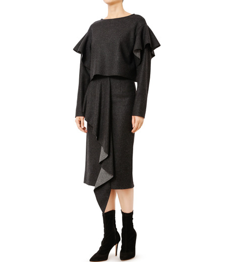 ル シェル ブルー Le Ciel Bleu ラッフルタイトスカート 12 の通販