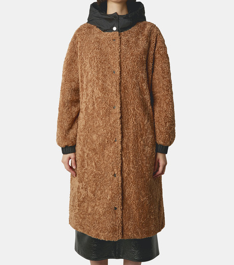 モンクレール - Moncler | Bernache Long Coat Teddy | RESTIR リステア