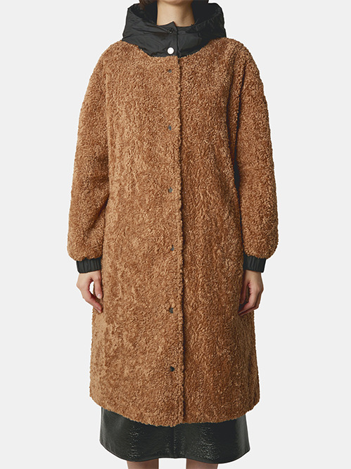 モンクレール BERNADETTE モンクレール - Moncler | Bernache Long Coat Teddy | RESTIR