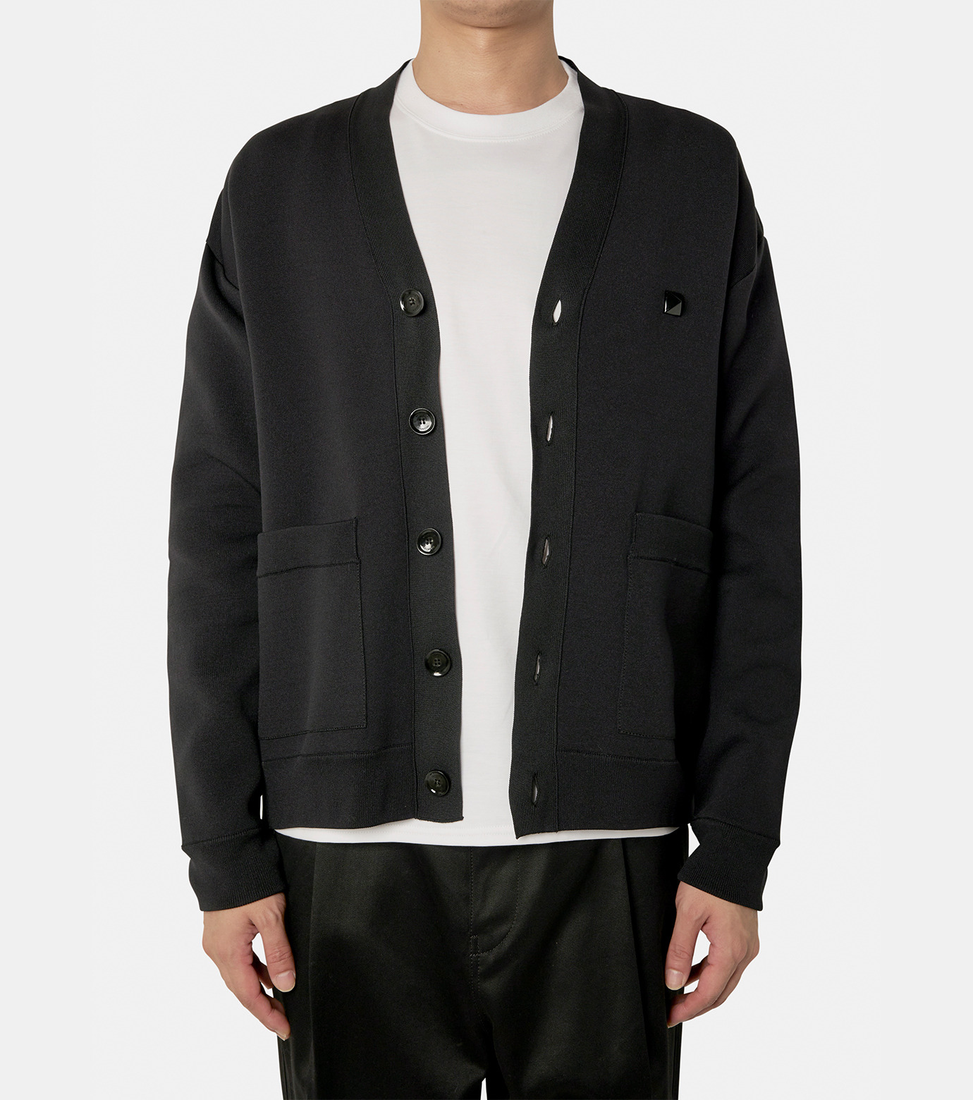 ヴァレンティノ - VALENTINO | ICONIC STUD CARDIGAN-Black-Sの通販