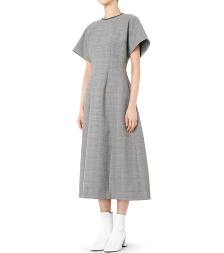 ル シェル ブルー Le Ciel Bleu コンストラクションラインチェックドレス Multi Colour 36の通販 Restir リステア