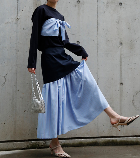 LE CIEL BLEU 】Leather Corset Skirt タグ付