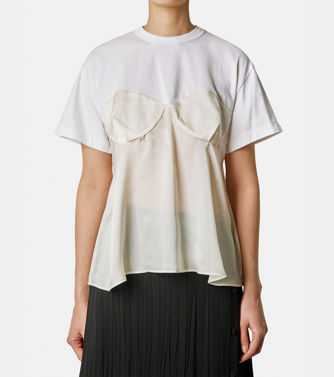 サカイ - sacai | Cotton Jersey T-shirt Corset | RESTIR リステア