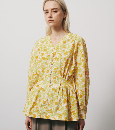 LE CIEL BLEU / Pintuck Blouse(アイボリー) ル シェル ブルー - LE CIEL BLEU | Marble Flower Pintuck