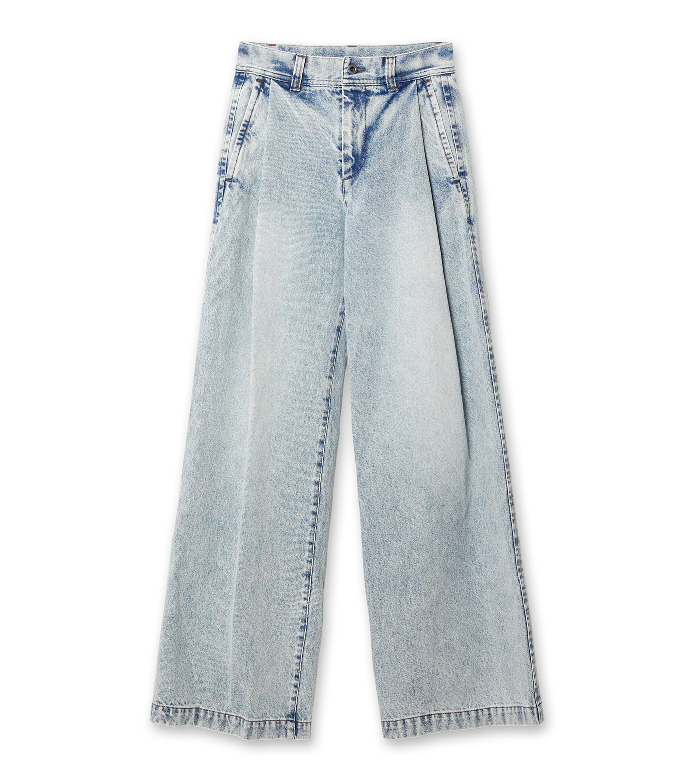 シンプティ - Simpti. | 1Tuck Wide Denim.-Blue-Sの通販 | RESTIR