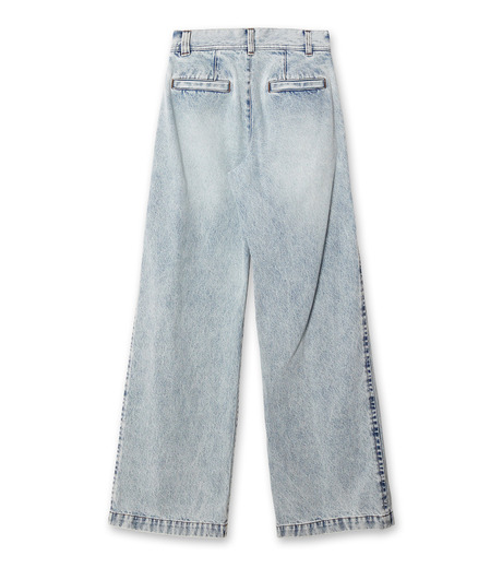 シンプティ - Simpti. | 1Tuck Wide Denim.-Blue-Mの通販