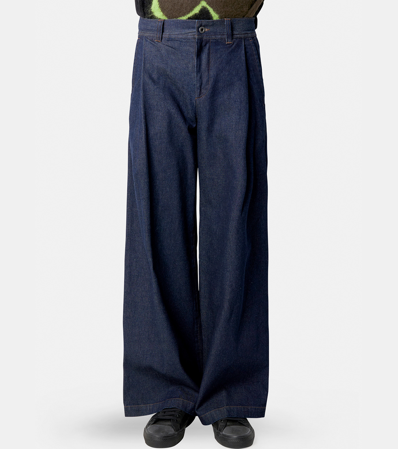 シンプティ - Simpti. | 1Tuck Wide Denim.-Indigo-XSの通販 | RESTIR 