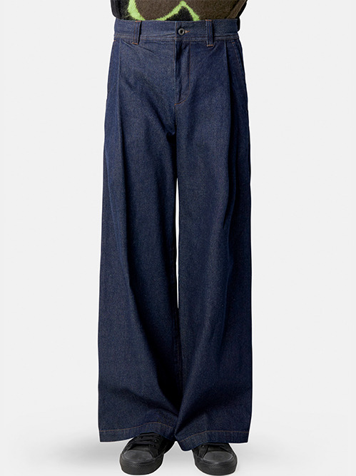シンプティ - Simpti. | 1Tuck Wide Denim.-Indigo-XSの通販 | RESTIR 