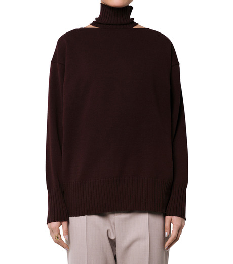 ル シェル ブルー - LE CIEL BLEU | Back Twist Knit-Brown-36の通販 ...