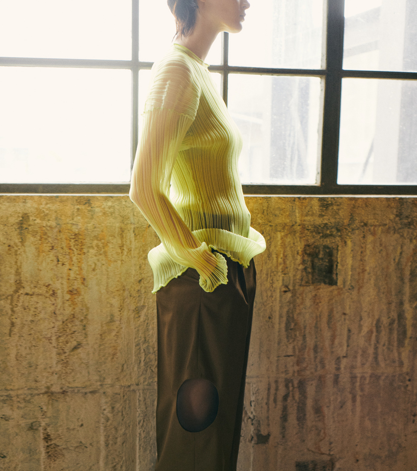ル シェル ブルー - LE CIEL BLEU | Sheer Rib Knit Tops-Light ...