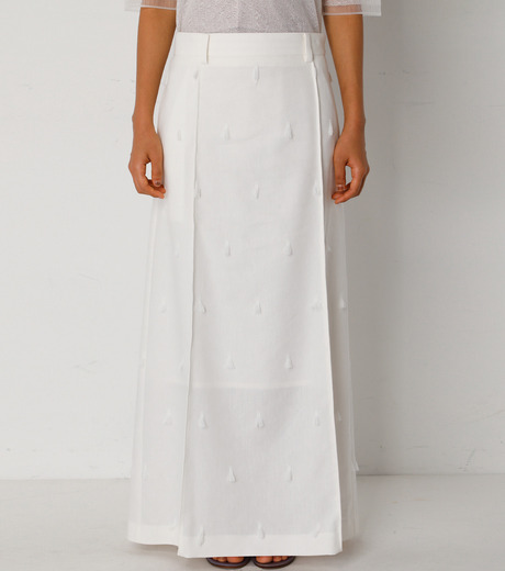 アイレネ - IRENE | Tuxedo Maxi Skirt-White-38の通販 | RESTIR