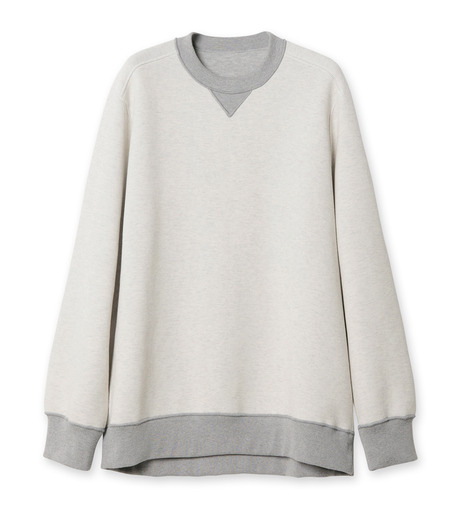 sacai サカイ スウェット グレーx白 2(M位) 0303925Y0113 サカイ - sacai | Sponge Sweat Pullover-White-1の通販