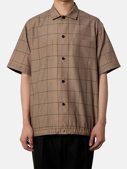 サカイ - sacai | Windowpane Shirt-Beige-2の通販 | RESTIR