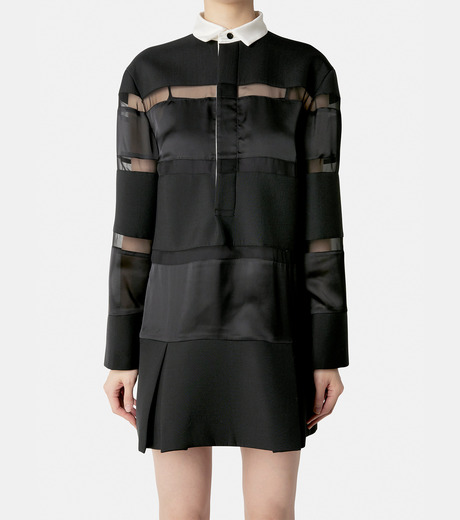 サカイ - sacai | Bonding Rugby Shirt Dress-Black-2の通販