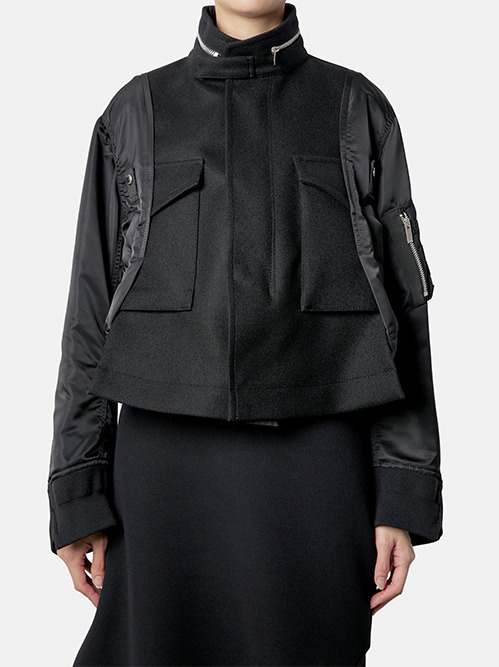 サカイ - sacai | Wool Melton x Nylon Twill | RESTIR リステア
