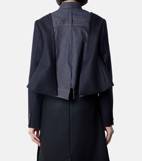 サカイ - sacai | Denim x Melton Jacket-Indigo-1の通販 | RESTIR 