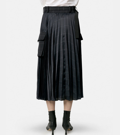 スカート SACAI 'Windowpane' skirt Black サカイ - sacai | Windowpane Skirt-Black-1の通販 | RESTIR