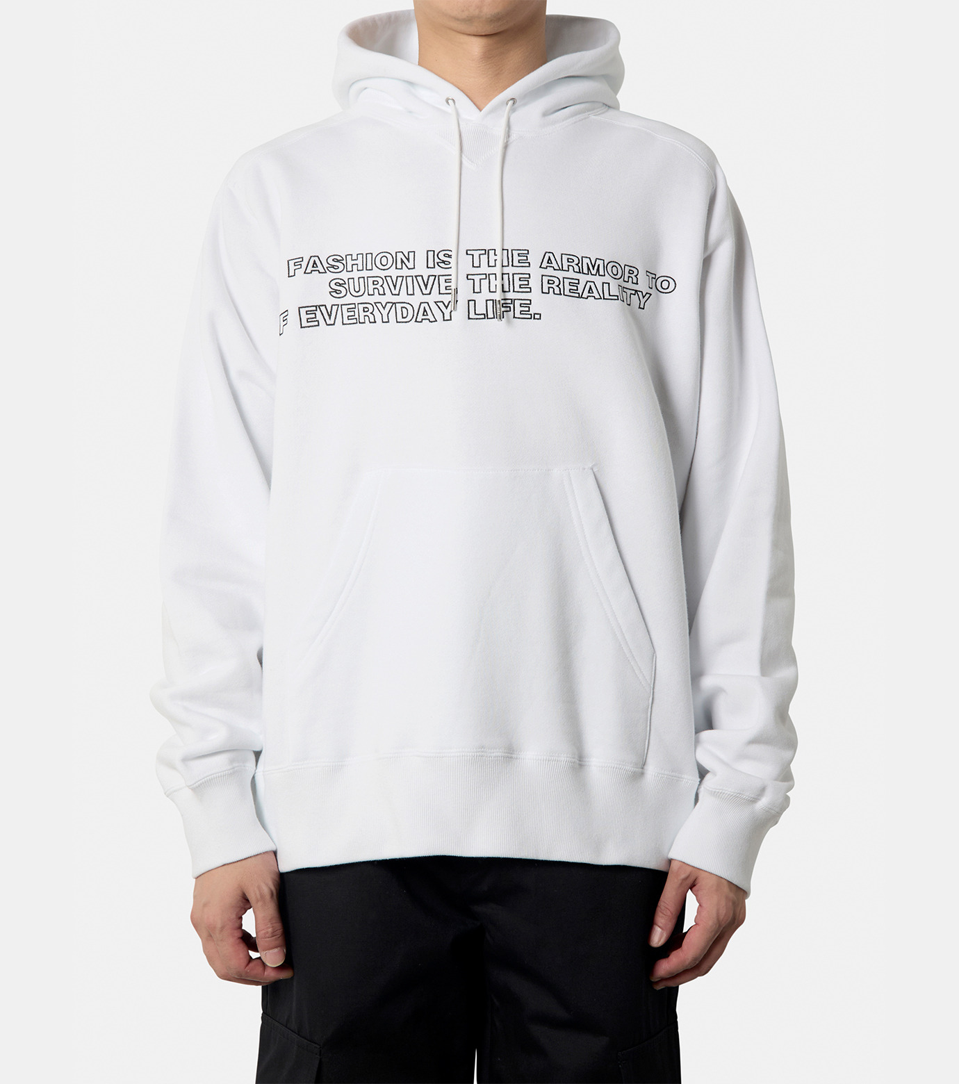 すぐ届く！ sacai  Embroidery Hoodie フーディー ホワイト SACAI KAWS(サカイ カウズ) 21AWEmbroidery Hoodieロゴ刺繍