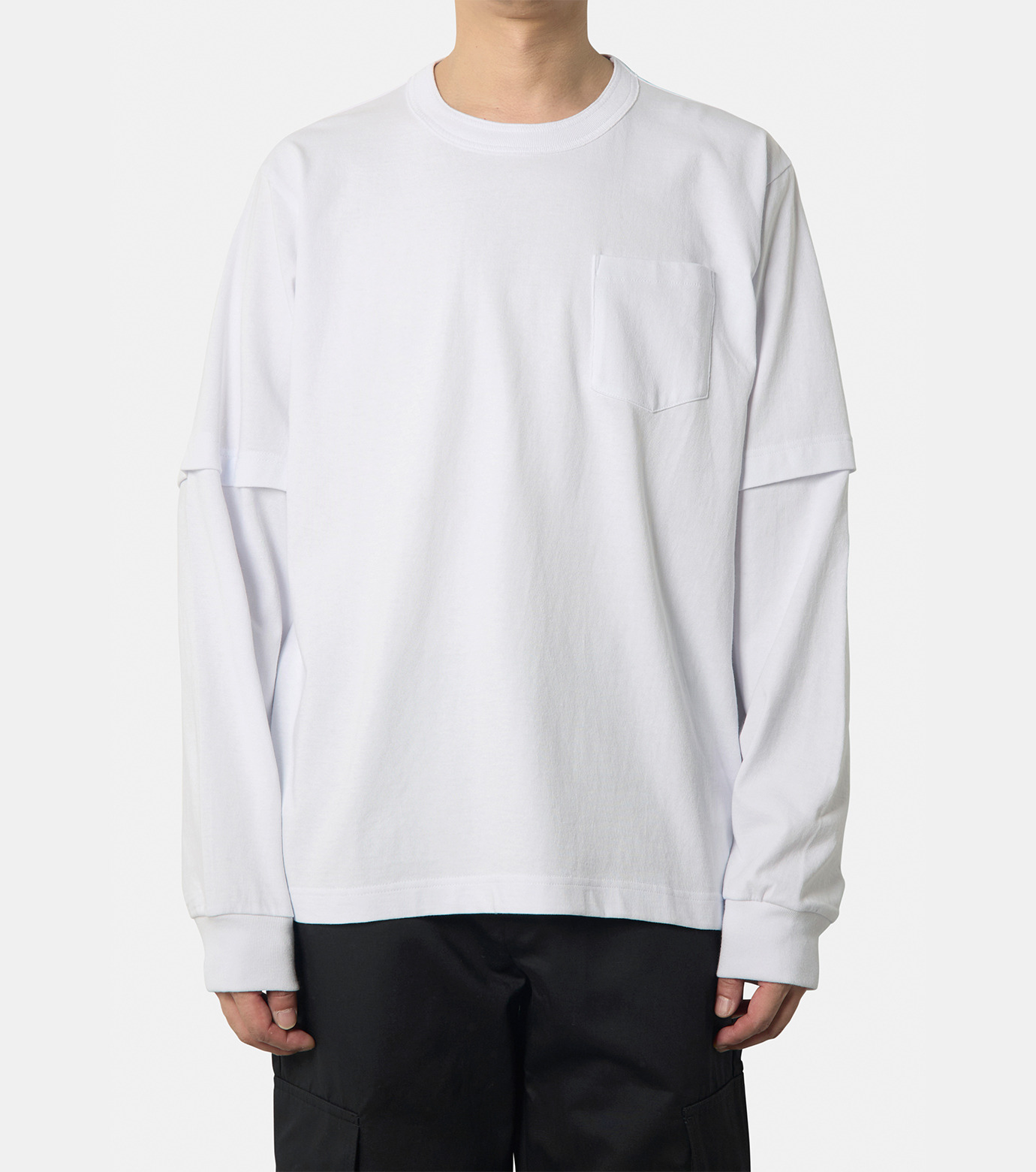 サカイ - sacai | Graphic Print L/S T-Shirt-White-4の通販