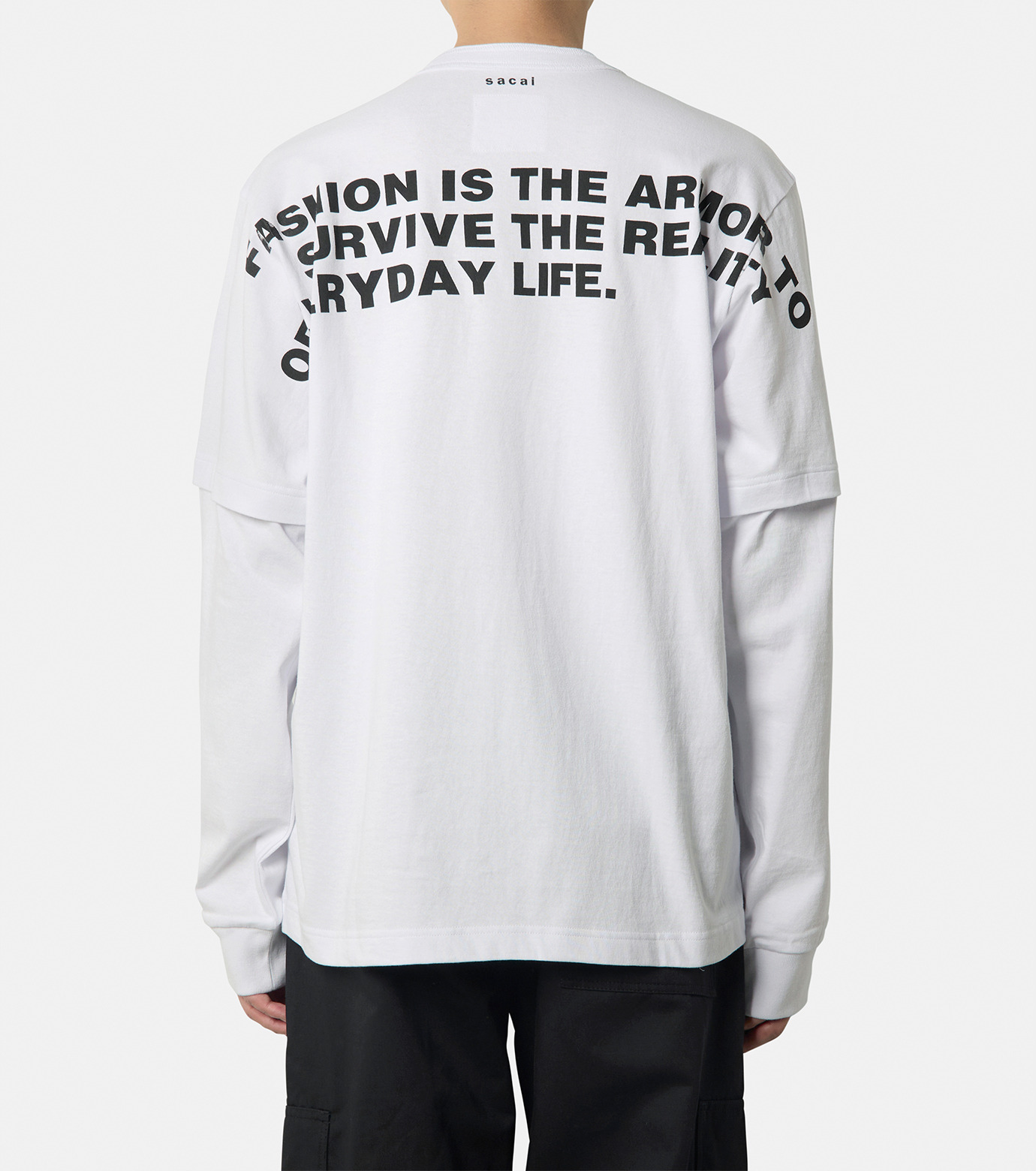 サカイ - sacai | Graphic Print L/S T-Shirt-White-4の通販