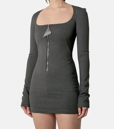 美品　attico スウェット　アティコ　リステア ジ・アティコ - THE ATTICO | LS Mini Dress Zip Front-Charcoal