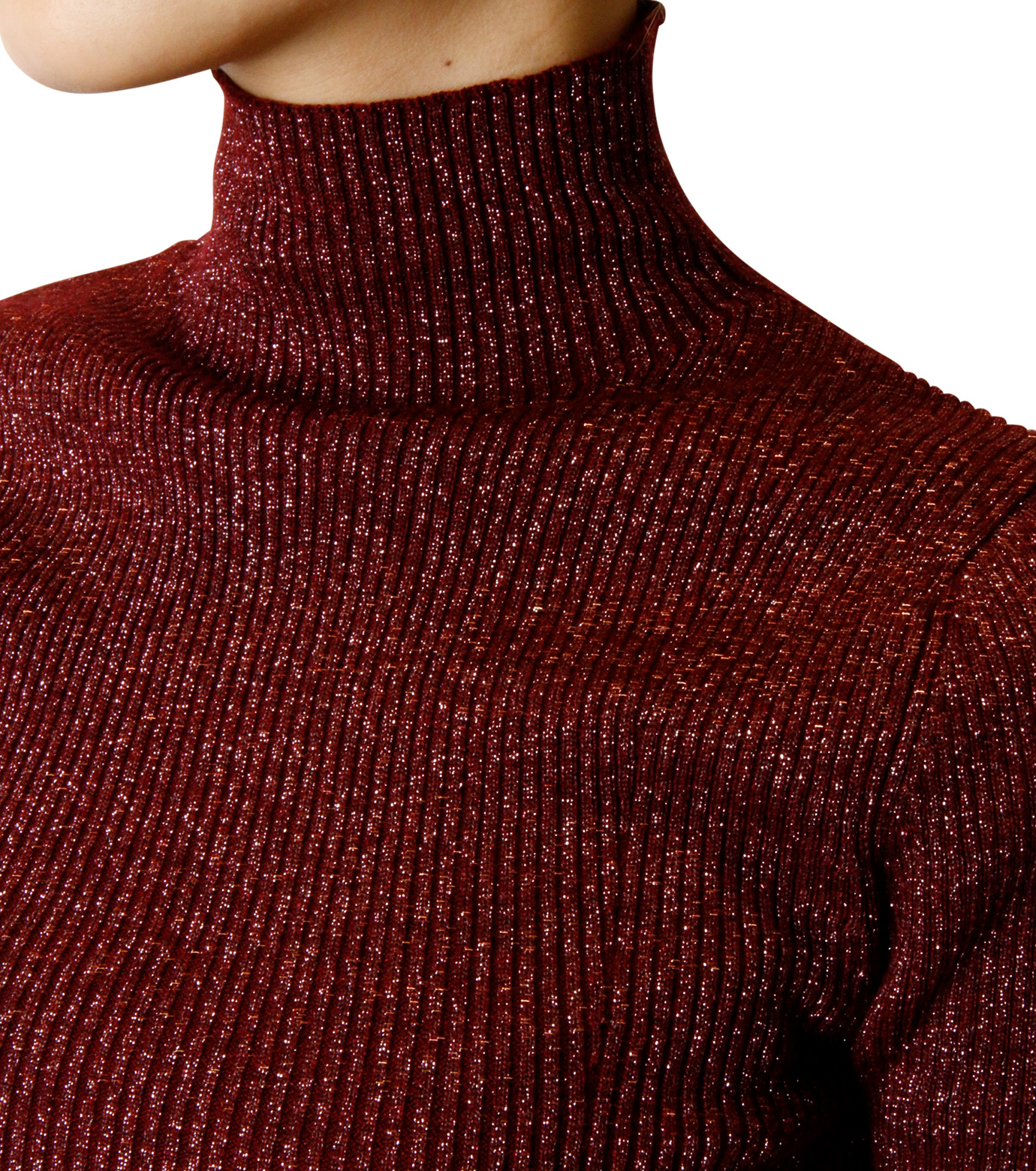 LE CIEL BLEU - ルシェルブルー　Sparkling Yarn Turtle Knit ル シェル ブルー - LE CIEL BLEU | Sparkling Yarn Turtle Knit