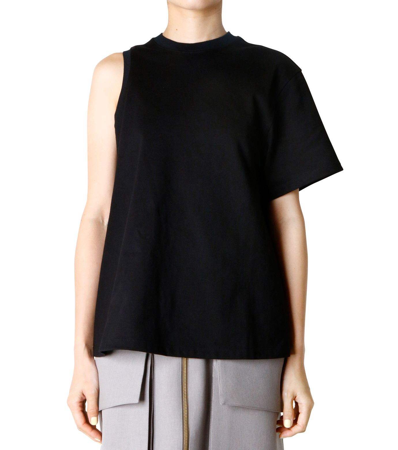 ル シェル ブルー - LE CIEL BLEU | Wrap Detail Tee-Black-36の