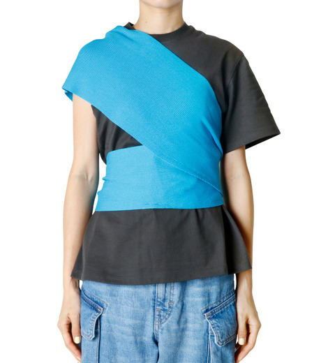 tシャツ ラップディティールTシャツ / Wrap Detail Tee レディース LE CIEL BLEU tシャツ ラップディティールTシャツ / Wrap Detail