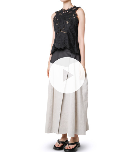 美品◇LE CIEL BLEU◇ルシエルブルー◇リネンラップスカート◇36 セール】リネンラップスカート / Linen Wrap Skirt（スカート