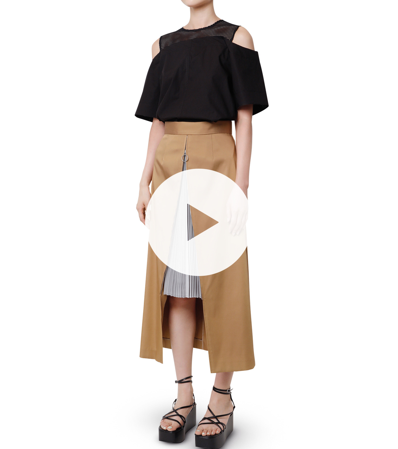 ル シェル ブルー - LE CIEL BLEU | Color Block Pleated Insert