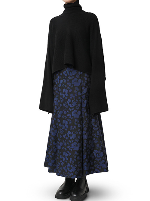 ル シェル ブルー - LE CIEL BLEU | Flower Jacquard Paneled | RESTIR 