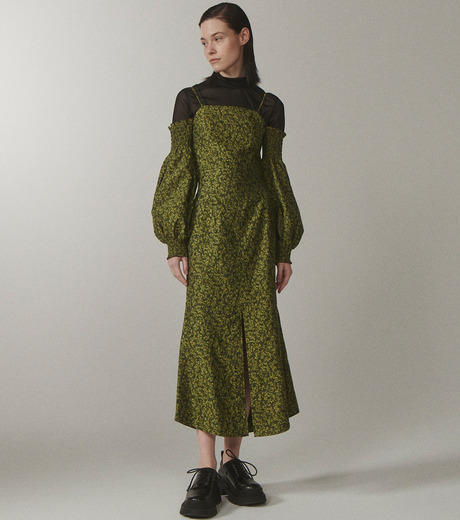 美品　リステア　ジャガード　スカート　ルシェルブルー　リステア　 ドゥロワー ル シェル ブルー - LE CIEL BLEU | Jacquard Gathered | RESTIR