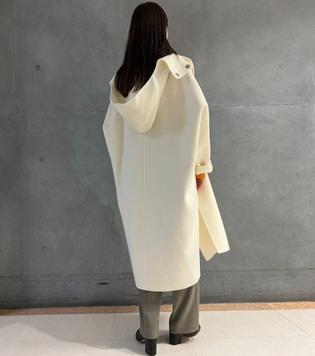 ル シェル ブルー - LE CIEL BLEU | Hooded Over Coat-White-36の通販 ...
