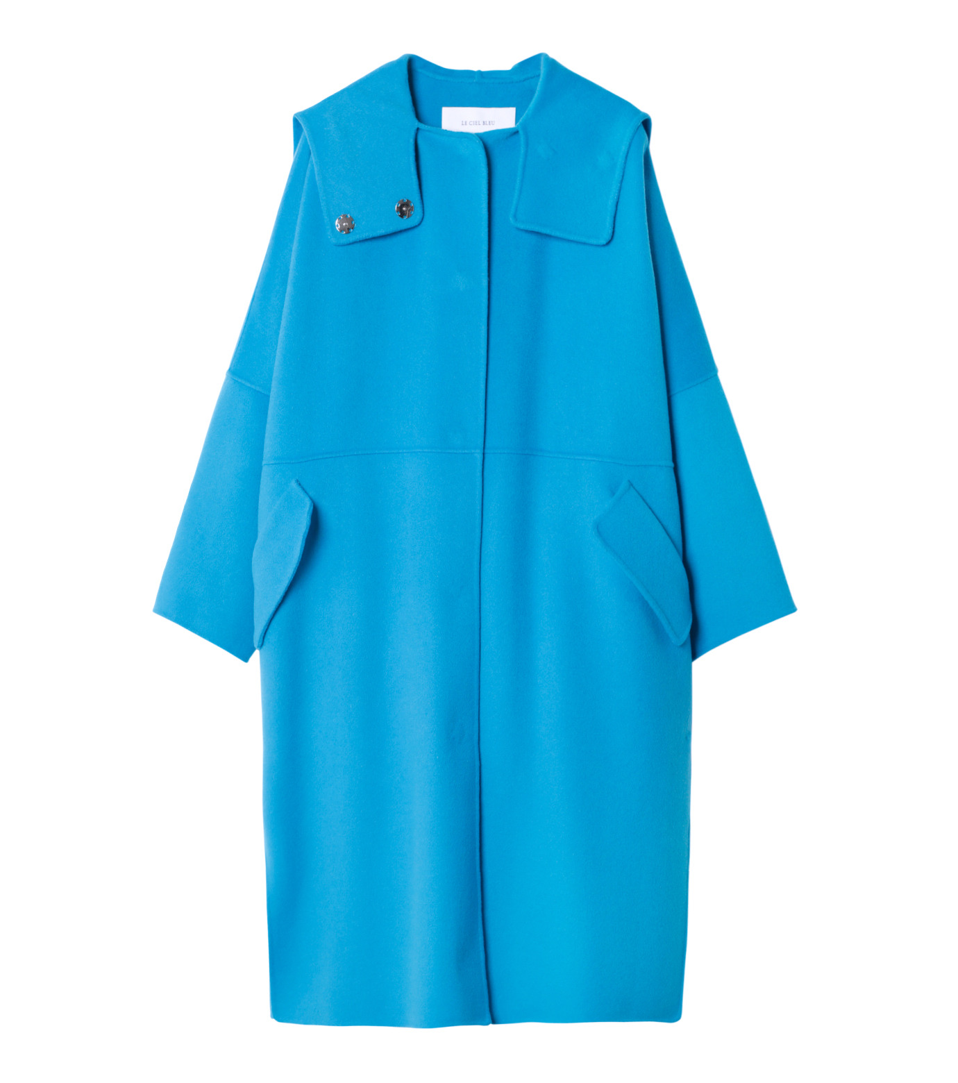 ル シェル ブルー - LE CIEL BLEU | Hooded Over Coat-Blue-36の通販