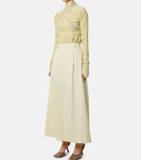 tシャツ Asymmetry Lace Panel Jersey Tops レディース アイレネ - IRENE | Asymmetry Lace Panel Jersey Tops-Light