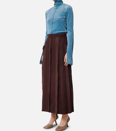 アイレネ - IRENE | Color Gabardine Tape Skirt-Bordeaux-34の通販