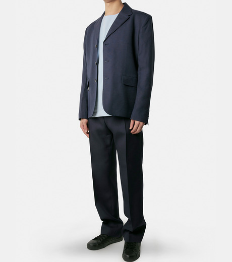 【JACQUEMUS】ラパカ ラピア クロップ ジャケット/追跡可能 ジャクムス - JACQUEMUS | LA VESTE CABRI-Navy-48の通販