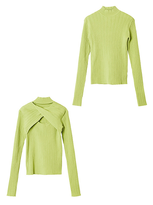 ル シェル ブルー - LE CIEL BLEU | Random Rib Twist Knit-Light ...